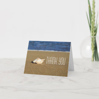 Tarjeta De Agradecimiento La playa hermosa agita la boda náutica del