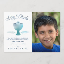 Tarjeta De Agradecimiento La primera comunión santa le agradece cardar - la