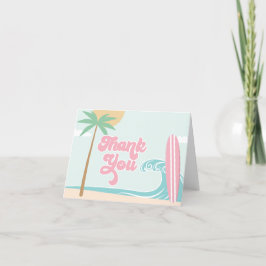 Tarjeta De Agradecimiento La Primera Gran Ola de Surf Cumpleaños Gracias