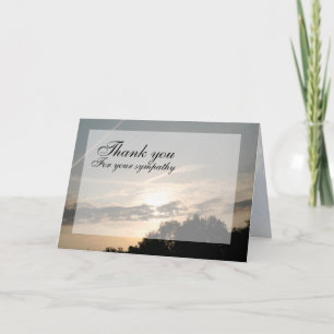 Tarjeta De Agradecimiento La puesta del sol le agradece