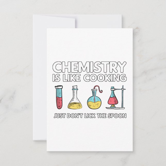 Tarjeta De Agradecimiento La Química Es Como La Cocina (Anverso)