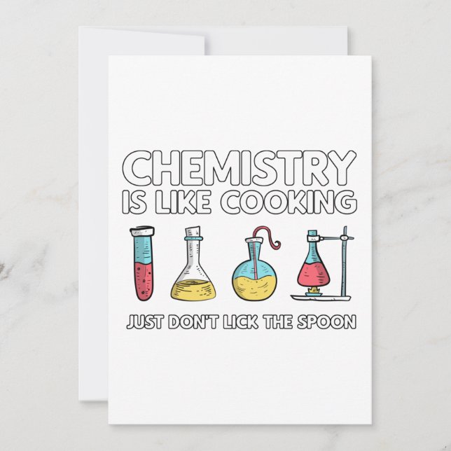 Tarjeta De Agradecimiento La Química Es Como La Cocina (Anverso)