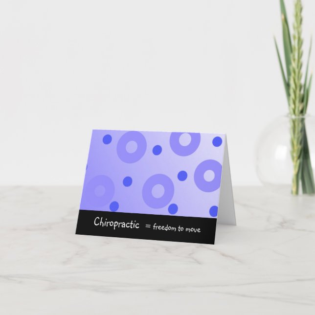 Tarjeta De Agradecimiento La quiropráctica iguala la libertad para moverse (Anverso)