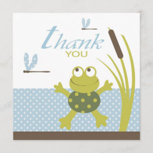 Tarjeta De Agradecimiento La rana de la natación de Ribbit le agradece