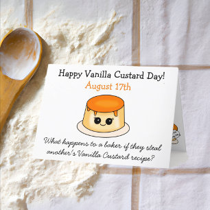 Tarjeta De Agradecimiento La receta del Día del Custaza de Vainilla es graci