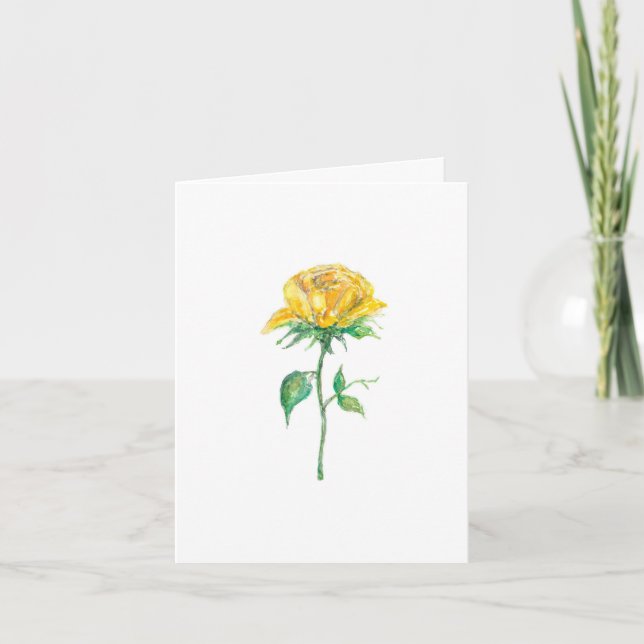 Tarjeta De Agradecimiento La rosa amarilla de Texas (Anverso)