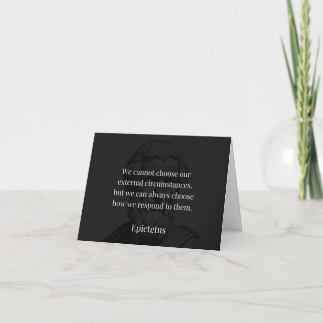 Tarjeta De Agradecimiento La sabiduría de Epictetus: Empoderamiento a través (Anverso)