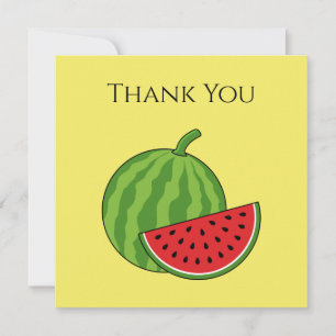 Tarjeta De Agradecimiento La sandía y la rebanada personalizada
