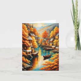 Tarjeta De Agradecimiento La serenidad otoñal en las montañas