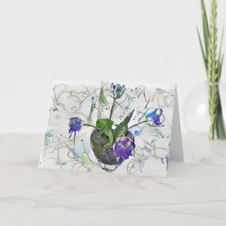 Tarjeta De Agradecimiento La serie Squiggly: Tulipanes azules