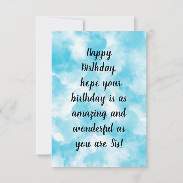 Tarjeta De Agradecimiento La Torre Eiffel Rosa Feliz cumpleaños, hermana (Reverso)