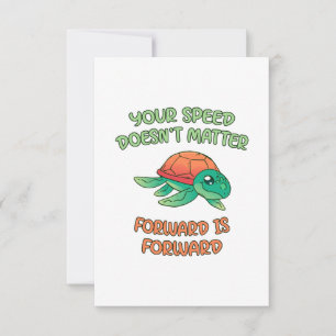 Tarjeta De Agradecimiento La velocidad de la tortuga no importa