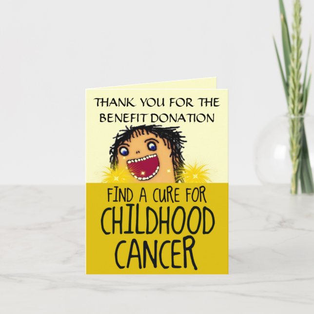 Tarjeta De Agradecimiento La ventaja del cáncer de la niñez le agradece (Anverso)