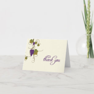 Tarjeta De Agradecimiento La vid de uva le agradece observar
