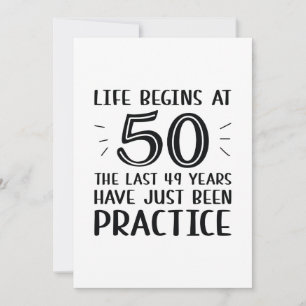 Tarjeta De Agradecimiento La Vida Comienza a los 50