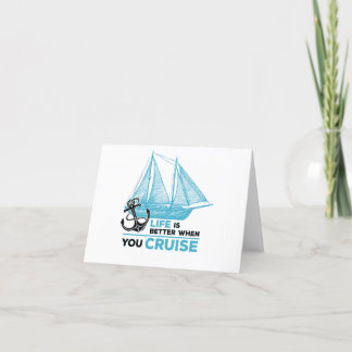 Tarjeta De Agradecimiento la vida de crucero es mejor cuando cruzas