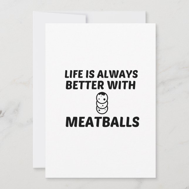 TARJETA DE AGRADECIMIENTO LA VIDA DE LAS MEATBALLAS ES MEJOR (Anverso)