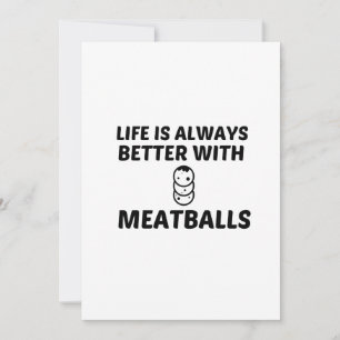TARJETA DE AGRADECIMIENTO LA VIDA DE LAS MEATBALLAS ES MEJOR