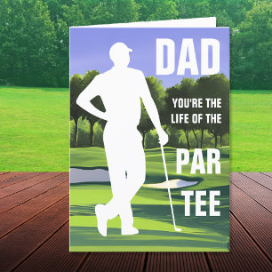 Tarjeta De Agradecimiento La vida de los papás del golf en el día del padre.