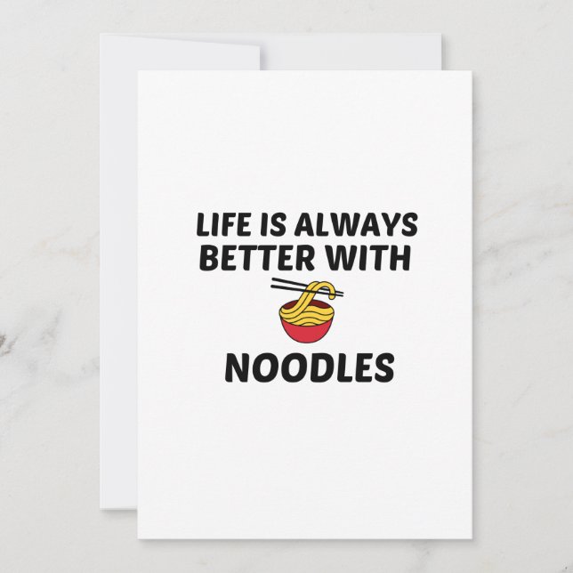 TARJETA DE AGRADECIMIENTO LA VIDA DE NOODLES ES MEJOR (Anverso)