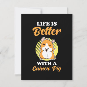 Tarjeta De Agradecimiento La vida es mejor con un cerdo guineano