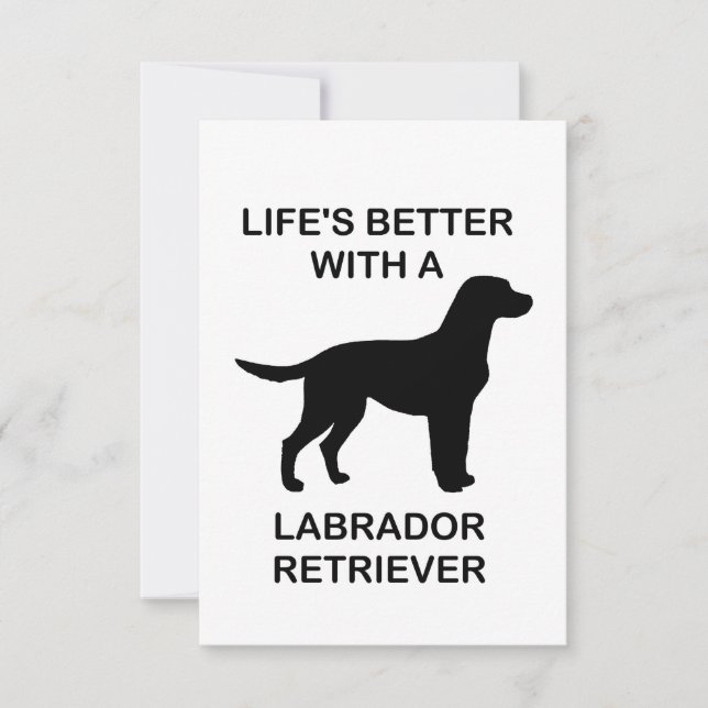 Tarjeta De Agradecimiento La vida es mejor con un Labrador (Anverso)