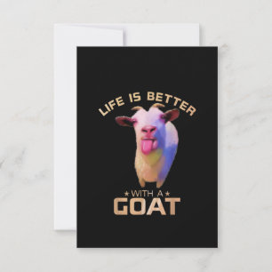 Tarjeta De Agradecimiento La vida es mejor con un regalo de cabra
