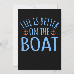 Tarjeta De Agradecimiento La Vida Es Mejor En Bote De Navegador