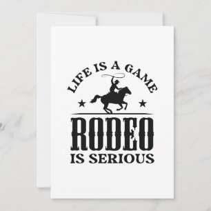 Tarjeta De Agradecimiento La Vida Es Un Juego El Rodeo Es Serio