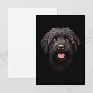 Tarjeta De Agradecimiento Labradoodle Perro Negro