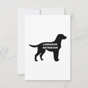 Tarjeta De Agradecimiento labrador nombre silhouette