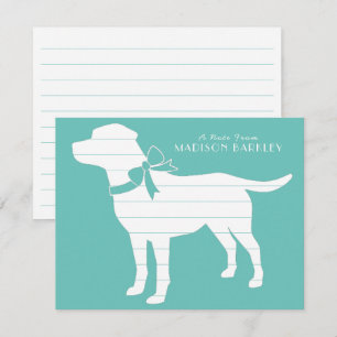 Tarjeta De Agradecimiento Labrador Perro Black Lab Puppy