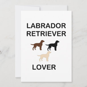 Tarjeta De Agradecimiento labrador retriever amante todos los colores siluet