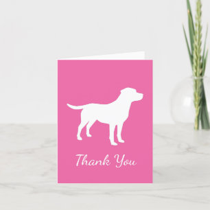 Tarjeta De Agradecimiento Labrador Theme Dog Baby Shower Pink Lab