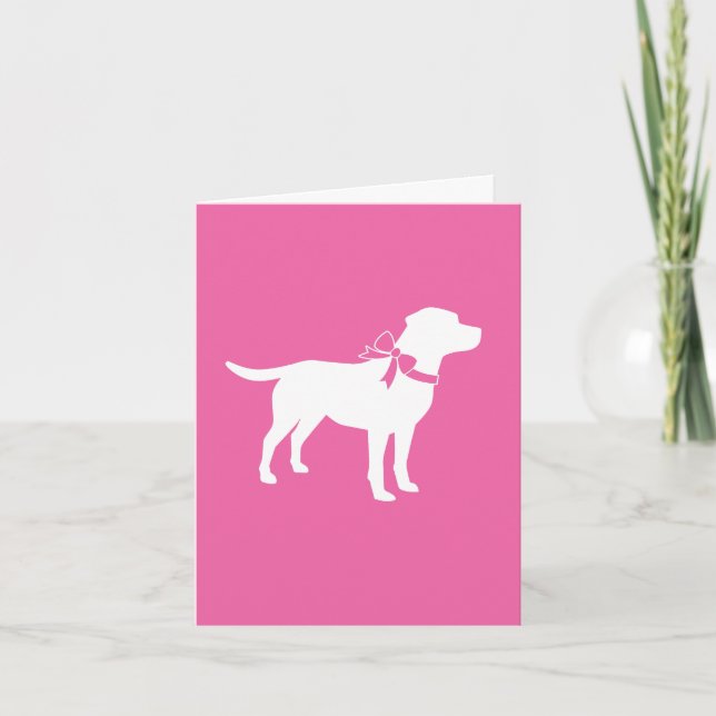 Tarjeta De Agradecimiento Labrador Theme Dog Baby Shower Pink Lab (Anverso)