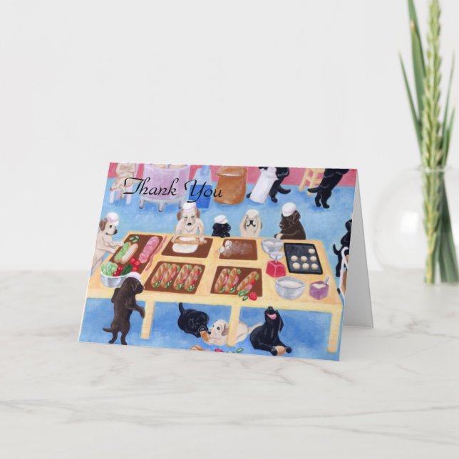 Tarjeta De Agradecimiento Labradors Bakery Gracias (Anverso)
