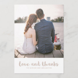 Tarjeta De Agradecimiento Lace Look Boda Love and Gracias Photo