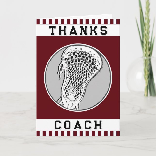 Tarjeta De Agradecimiento Lacrosse Coach (Anverso)
