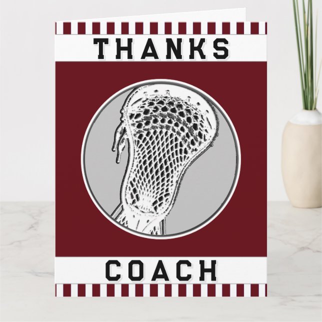 Tarjeta De Agradecimiento Lacrosse Coach (Anverso)