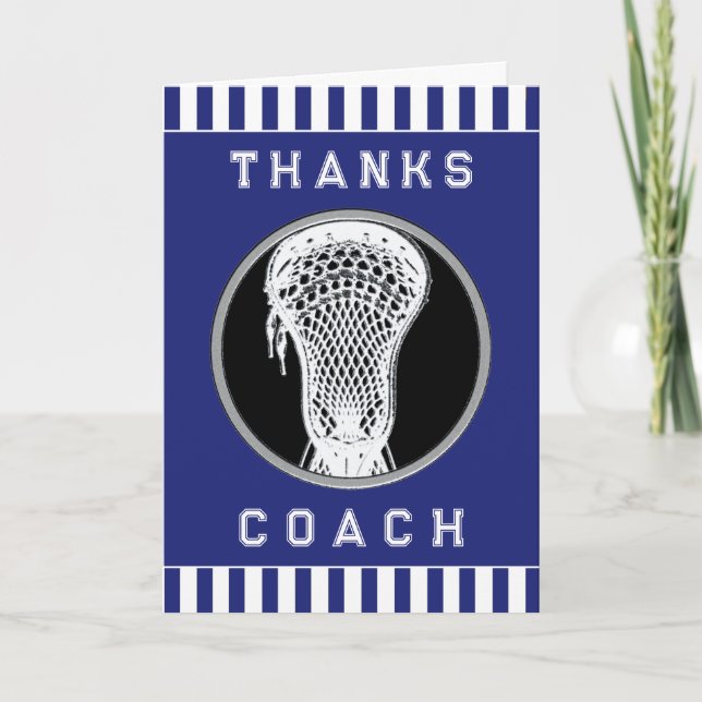 Tarjeta De Agradecimiento Lacrosse Coach (Anverso)