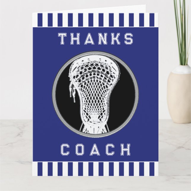 Tarjeta De Agradecimiento Lacrosse Coach (Anverso)