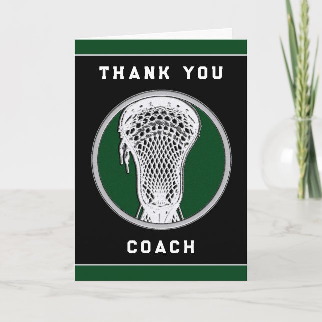 Tarjeta De Agradecimiento Lacrosse Coach (Anverso)