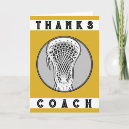 Tarjeta De Agradecimiento Lacrosse Coach