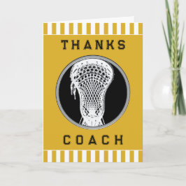 Tarjeta De Agradecimiento Lacrosse Coach