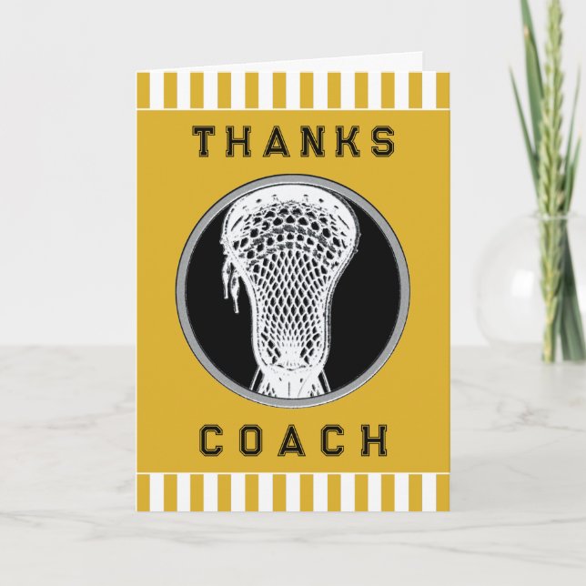 Tarjeta De Agradecimiento Lacrosse Coach (Anverso)