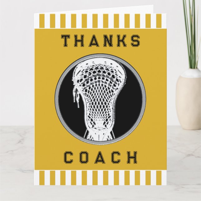 Tarjeta De Agradecimiento Lacrosse Coach (Anverso)