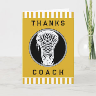 Tarjeta De Agradecimiento Lacrosse Coach