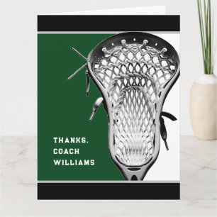 Tarjeta De Agradecimiento Lacrosse Coach Gracias