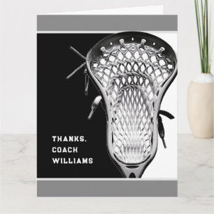 Tarjeta De Agradecimiento Lacrosse Coach Gracias