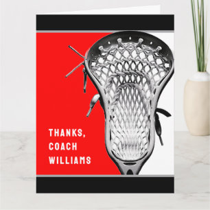 Tarjeta De Agradecimiento Lacrosse Coach Gracias
